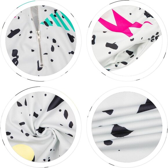 Women's Polyester Spandex Two Piece Tracksuit Zipper Jacket Pockets Small - Picture 6 of 6